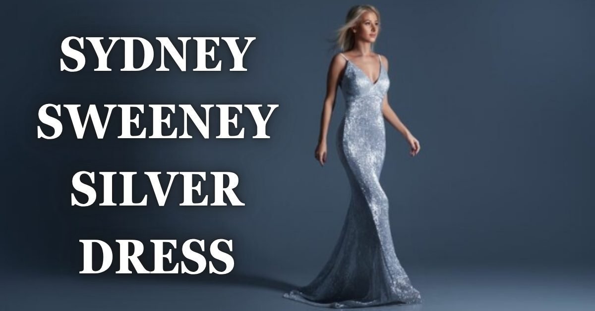 sydney sweeney silver dress